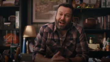 Wrangler® Regular Fit Long Sleeve Fashion Twill Plaid Shirt worn by Boone E. Potter (Taran Killam) as seen in Stumble (S01E02)