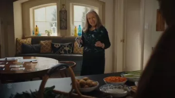 Lafayette 148 New York Shadow Print Silk Chiffon Finespun Voile Cardigan worn by Madeline 'Matty' Matlock (Kathy Bates) as seen in Matlock (S02E06)