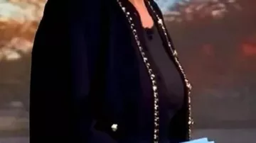Chain Trim Cardigan worn by Joy Behar in The View 2025