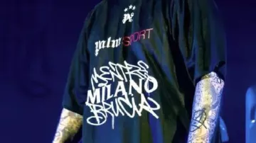 MILANO Black T-shirt worn by Fabri Fibra