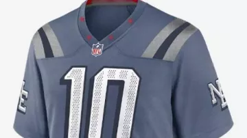 Rivalités des New England Patriots de Drake Maye Storm Blue Jersey