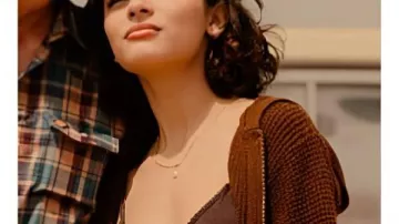 Landman S02 Paulina Chavez Brown Cropped Hoodie worn by Ariana Medina (Paulina Chávez) in Landman