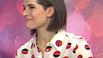 Today Show 2025 Daryn Carp Printed Silk Blouse