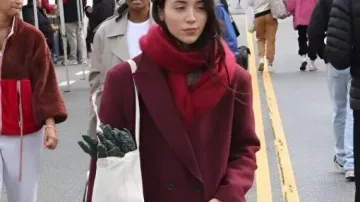 Double-Breasted Coat worn by Caylee Cowan in Los Angeles 2025