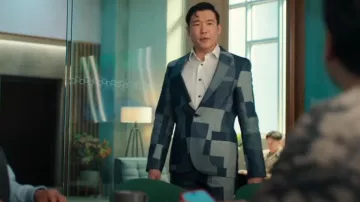 Twisted Tailor Suit Pants in Denim Patch worn by Nicholas (Joel Kim Booster) as seen in Loot (S03E07)