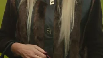 Fur and Leather Vest worn by (Katarina Čas) in Wild Cherry