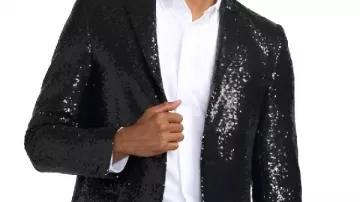Christmas Sequin Blazer worn by William Christmas in Christmas Is Everywhere - Music Travel Love & Friends
