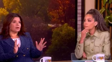 Zimmermann Rebellion Crop Utility Jacket worn by Sunny Hostin as seen in The View on  November 17, 2025