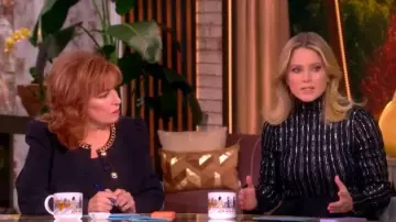 Cinq a Sept Cooper Top worn by Sara Haines as seen in The View on November 17, 2025