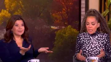 Brandon Maxwell The Camille Animal-Print Cashmere Maxi Dress worn by Sunny Hostin as seen in The View on November 18, 2025