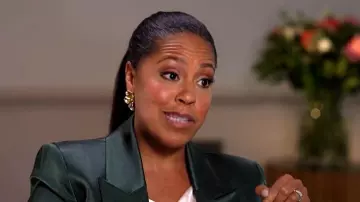 Alice + Olivia Silas Satin Blazer worn by Sheinelle Jones as seen in Today on November 18, 2025