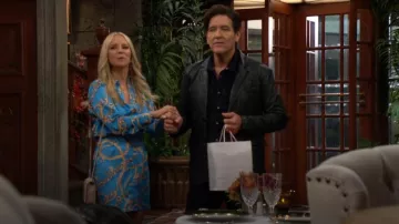 Veste en cuir Zadig et Voltaire Valfried Crinkle portée par Danny Romalotti (Michael Damian) telle que vue dans The Young and the Restless le 13 novembre 2025