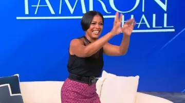 All Saints Clara Lace Top worn by Tamron Hall as seen in Tamron Hall Show on November 17, 2025