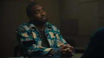 Awake NY Paisley Printed Corduroy Zip Up Shirt worn by Steven Gibbons (Nathaniel Martello-White) as seen in Wild Cherry (S01E05)