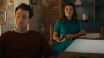 Elie Tahari The Gaia Floral Lace Midi Dress worn by Dr. Sasha Lubbock (Inga Schlingmann) as seen in Watson (S02E06)