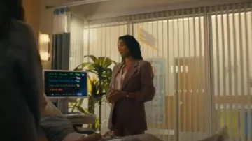 Victoria Beckham Patch Pocket Wool Blend Jacket worn by Dr. Mary Morstan (Rochelle Aytes) as seen in Watson (S02E06)