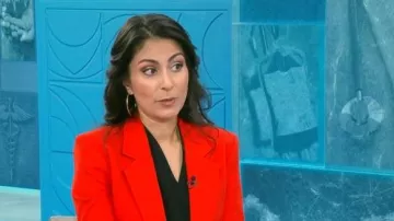 Derek Lam 10 Crosby Noah Jacket worn by Celine Gounder as seen in CBS Mornings on November 14, 2025