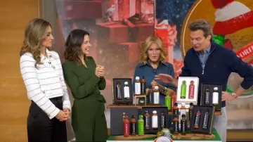 Akris Belted Stretch Cotton Denim Shirtdress worn by Tory Johnson as seen in Good Morning America on November 18, 2025