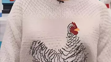 Embroidered Chicken Sweater worn by Dylan Dreyer in Full Episode: TODAY Show - November 19