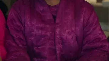 Purple Quilted Robe worn by Molly Novak (Maya Rudolph) in Loot