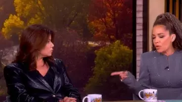 Cinq a Sept Quilted Khloe Blazer worn by Ana Navarro as seen in The View on November 19, 2025