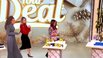 LaQuan Smith Polka Dot Relaxed-Fit Wide-Leg Trousers worn by Sunny Hostin as seen in The View on November 19, 2025