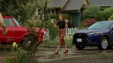 Sezane Maryjane Sandals worn by Cassandra Lee (Kristin Kreuk) as seen in Murder in a Small Town (S02E08)