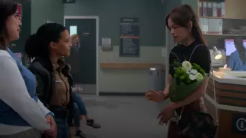 Anthropologie Patchwork Clutch worn by Cassandra Lee (Kristin Kreuk) as seen in Murder in a Small Town (S02E08)