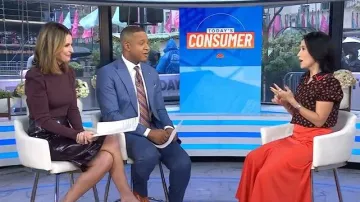 Alice + Olivia Willa Embroidered Top worn by Vicky Nguyen as seen in Today on November 19, 2025