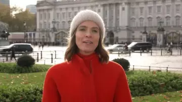 J. Crew Cocoon Coat in Italian Stadium-cloth Wool Blend worn by Molly Hunter as seen in Today on November 19, 2025