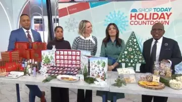 Boden Kate Geo Print Long Sleeve Shirtdress worn by Adrianna Barrionuevo Brach as seen in Today on November 19, 2025