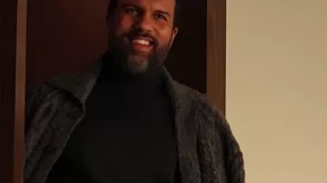 All’s Fair O-T Fagbenle Grey Cardigan as seen in All's Fair (S01E05)