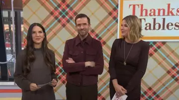 Banana Republic Oiled Suede Trucker Jacket worn by Preston Konrad as seen in Today with Jenna & Friends on November 19, 2025