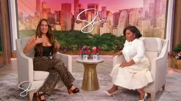 Santoni Animal Print Cavallino Sandals worn by Nikki Bella as seen in Sherri on November 18, 2025