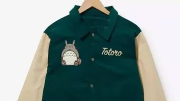 My Neighbor Totoro Green Corduroy Varsity Jacket