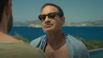 Lunettes de soleil Persol Brown écaille de tortue à monture mi-monture. porté par Jamie Tanner (David Duchovny) tel qu’on le voit dans Malice (S01E01)