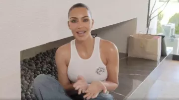 Chrome Hearts Horseshoe Tank Top worn by Kim Kardashian as seen in The Kardashians (S07E05)