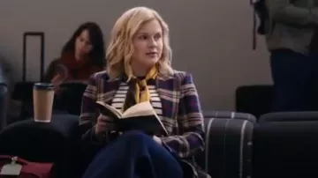 Zara Plain Knit Short Sleeve Tee worn by Samantha Arondekar (Rose McIver) as seen in Ghosts (S05E06)