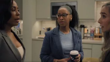 Cinq a Sept Boucle Khloe Blazer worn by Christina 'Chris' Hunter (Nicole Beharie) as seen in The Morning Show (S04E10)