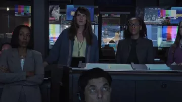 Ba&Sh Ciago Striped Cotton Jacket worn by Celine Dumont (Marion Cotillard) as seen in The Morning Show (S04E10)