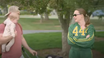 The Mayfair Group Green 44 Sweat Shorts worn by Whitney Leavitt as seen in The Secret Lives of Mormon Wives (S03E08)