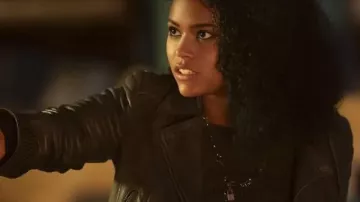 Percy Jackson And The Olympians Tamara Smart Leather Jacket worn by (Tamara Smart) in Percy Jackson and the Olympians (S01)