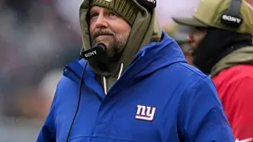 Brian Daboll Chaqueta acolchada de los New York Giants