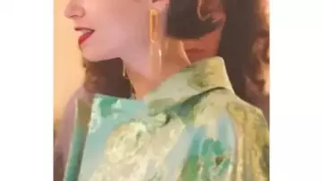 Emily In Paris S5 Lily Collins Green Floral Coat worn by Emily Cooper (Lily Collins) in Emily in Paris