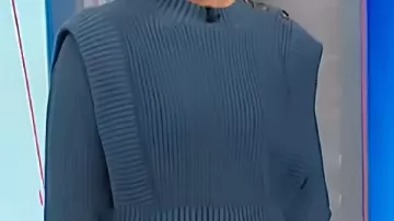 Pull à épaule boutonnée porté par Kate Snow dans l’épisode complet du NBC Nightly News - 16 novembre