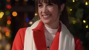 Alexandra Harris The Spirit of Christmas Station Red Coat worn by Isabell Wattson (Alexandra Harris) in The Spirit of Christmas Station