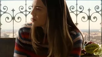 The Family Plan 2 Jessica Morgan Striped Sweater worn by Jessica Morgan (Michelle Monaghan) as seen in The Family Plan 2