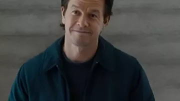 The Family Plan 2 Dan Morgan Blue Jacket worn by Dan Morgan (Mark Wahlberg) as seen in The Family Plan 2