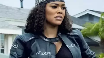Teyana Taylor The Rip 2026 Leather Jacket worn by (Teyana Taylor) as seen in The Rip