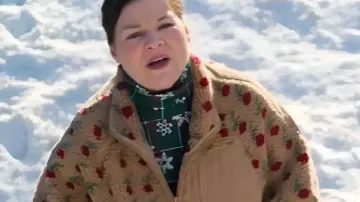 A Merry Little EX-Mas Roses Sherpa Holiday Jacket as seen in A Merry Little Ex-Mas